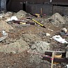 Pictured here are footers of a deck foundation. Photo by the author. 