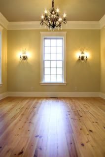 molding and baseboard in a room