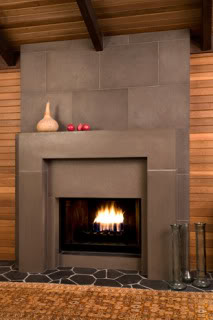 fireplace surrround- concrete