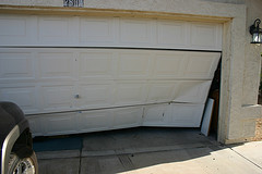 Wrecked Garage Door