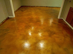 Concrete Flooring - Basement Stain - Fort Wayne
