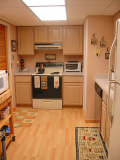 Kitchen with hardwood floor