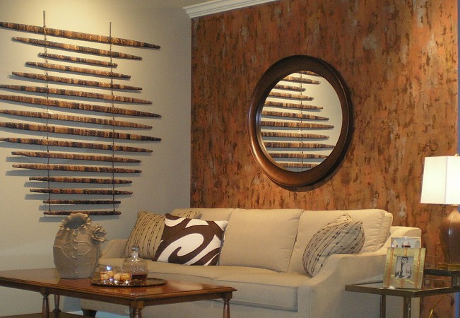 Photo: An accent wall by Kass Wilson/Wallsreat Studio. Via Hometalk.com.