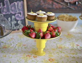 The instructions for making this DIY cake stand are in this article. Photo by Sayward Rebhal.