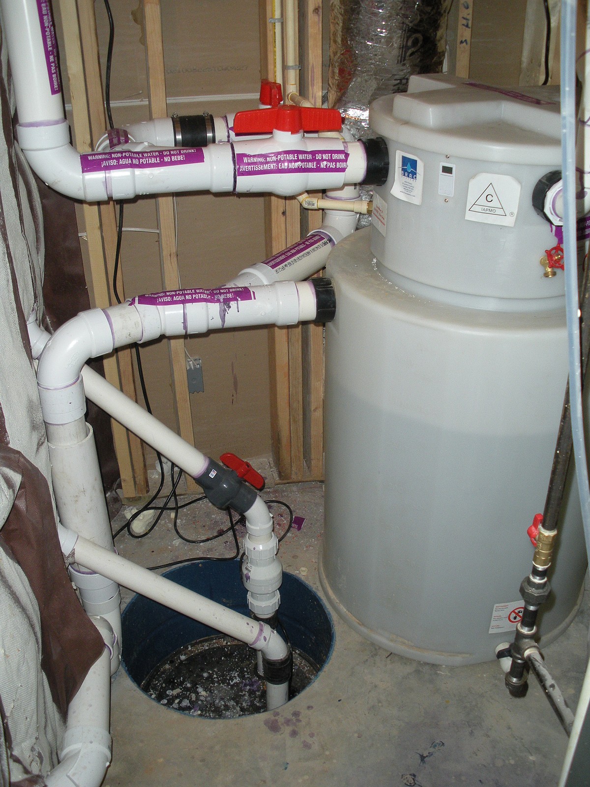 This is a gray water treatment system. Photo courtesy of Carl Seville.