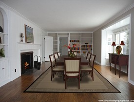 A virtually staged dining room by Virtually Staging Properties.