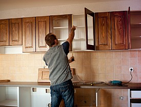 This photo illustrates how adding glass to plain wood panel can drastically change the look. (Photo: istockphoto.com)