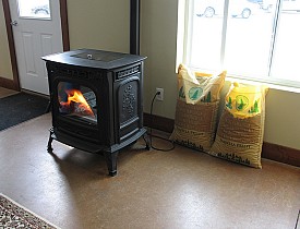 Photo of a pellet stove by USDA.gov/flickr.