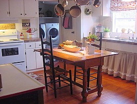 This French Country kitchen is actually in an American double wide trailer. Photo and kitchen by Magazine Your Home via Hometalk.com. 