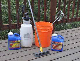 The author's deck cleaning set. (Photo by Kevin Stevens.)