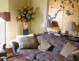 The wealth corner of my living room. --Ann Bingley Gallops/Open Spaces Feng Shui