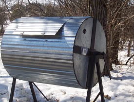 This is a rotating drum composter, which is recommended for home composting by the professors we interviewed. (Photo: suezoo/morguefile.com)