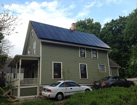 The Grocoff's zero net energy house. Photo by the author, green building consultant Carl Seville.
