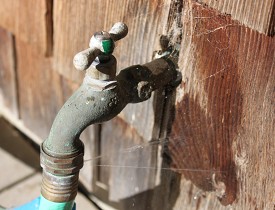 Turn off the tap for water savings. (Photo by the author, s.e. smith.)