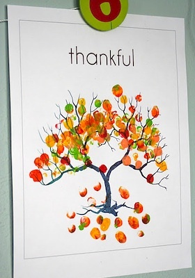 This is the Thankful Thumbprint Tree as posted by The Crafty Crow. 