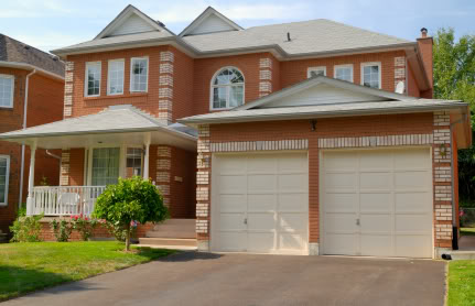 house with maintained garage