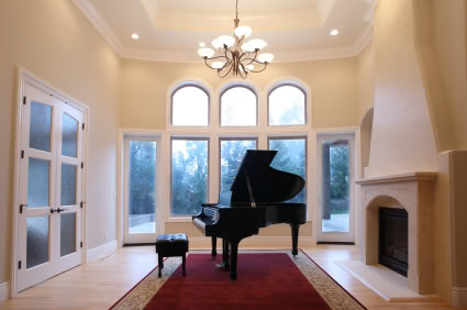 french doors in living room