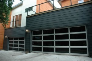 aluminum and glass garage door