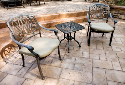 stamped concrete patio