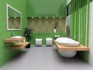 Spacious bathroom