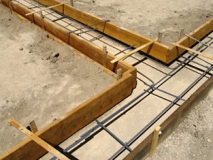 wooden concrete forms
