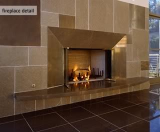 Large tile fireplace surround