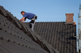 Working on the roof