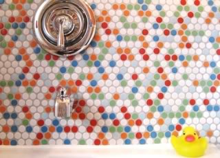 Creative shower tiles