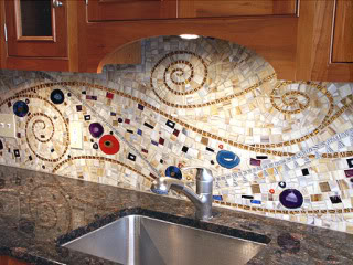 Colorful backsplash design