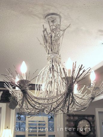 We didn't include chandeliers in the article, but how could I not share this? Funky Junk Interiors via Hometalk.com