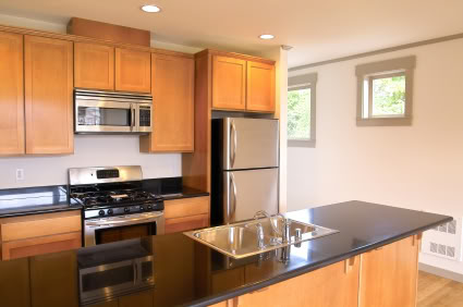 Kitchen with work area