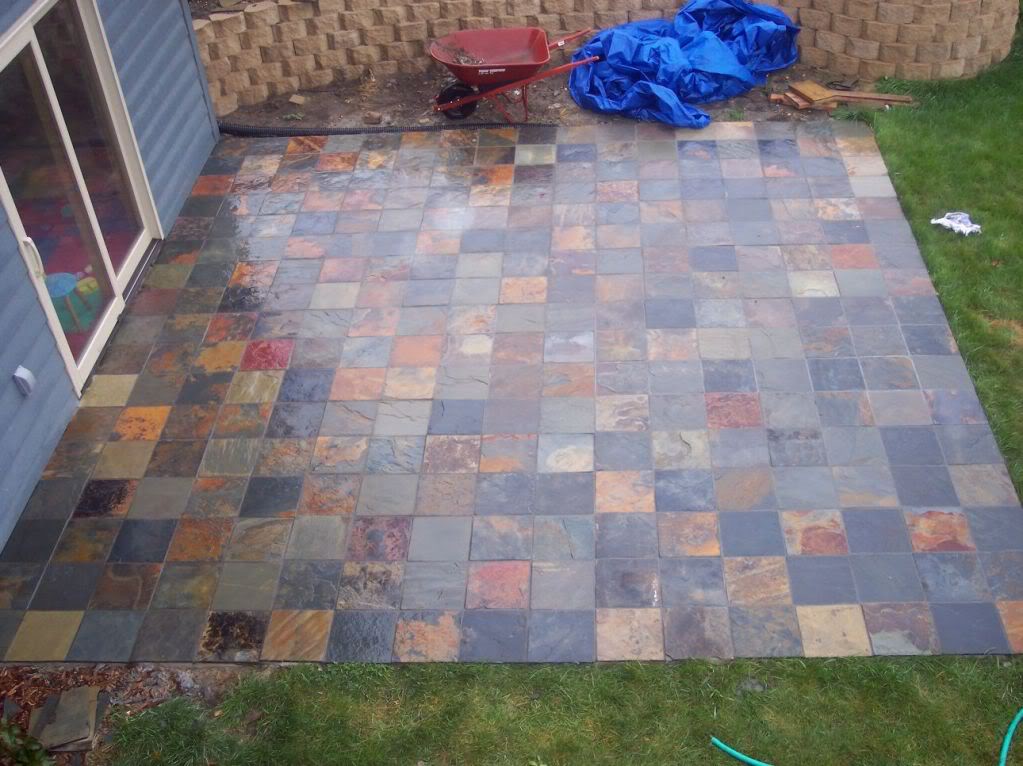 Slate patio