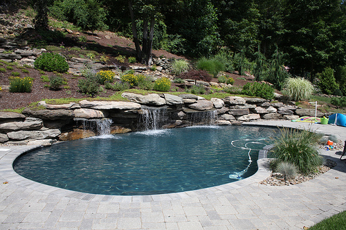 Water Feature Swimming Pool, Landscaping and Garden Design in Westchester County,NY