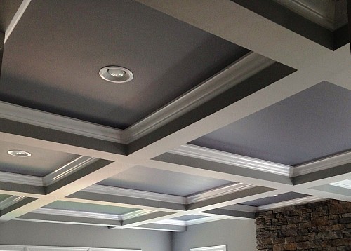 Coffered ceiling with contrasting paint by Melissa Clark/flickr