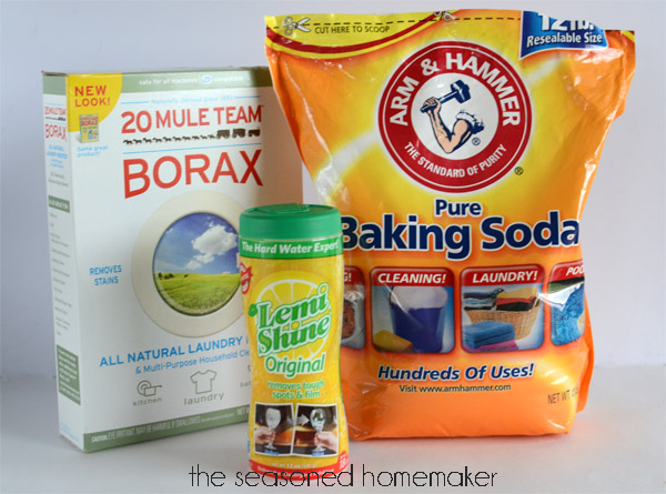 Ingredients for DIY dishwasher detergent