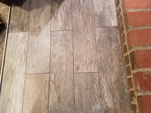 Faux wood tile