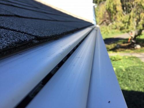 Gutter guards in place