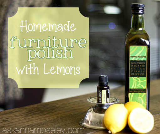 Homemade furniture polish with lemons