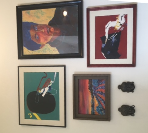 More art hung by handymen