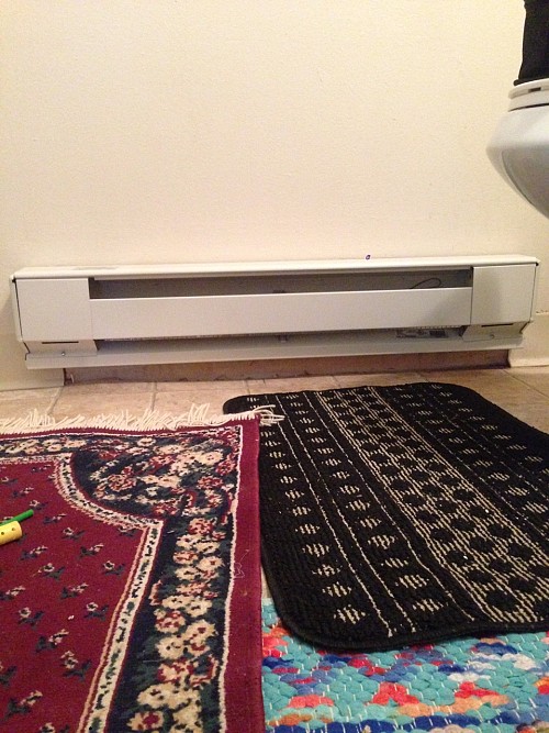 AFTER New baseboard heater installation