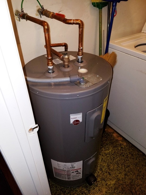 New water heater installation