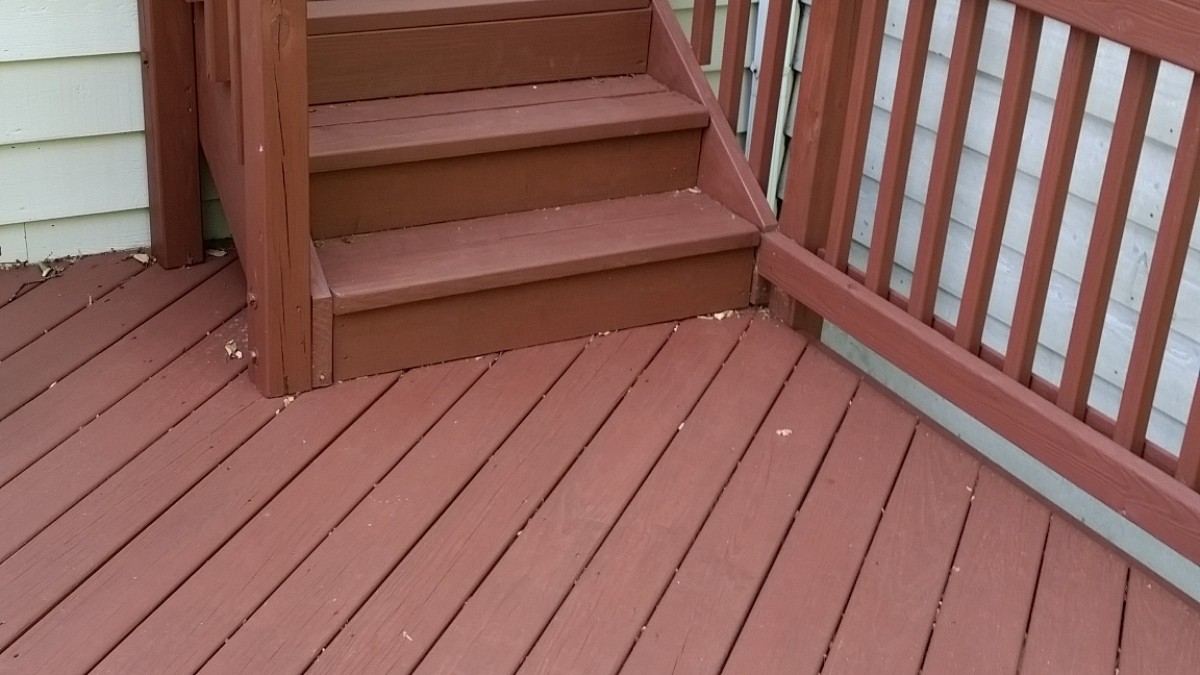 Refinished deck and stairs