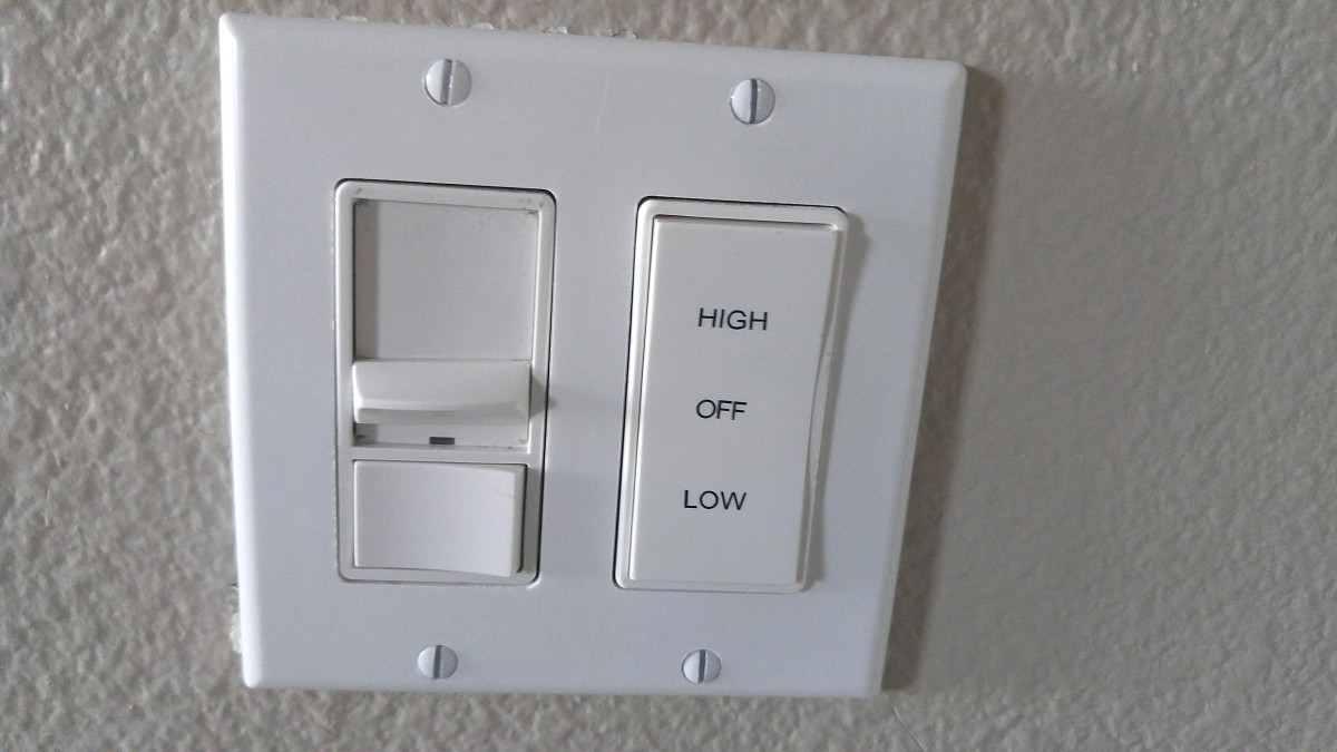 Whole house fan control switch