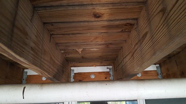 Contractor connected deck to concrete supports