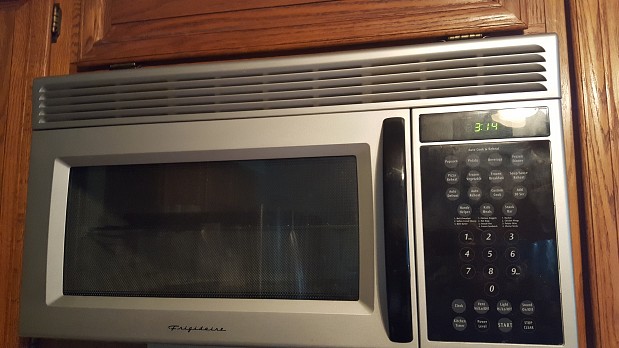 Microwave had to be repositioned