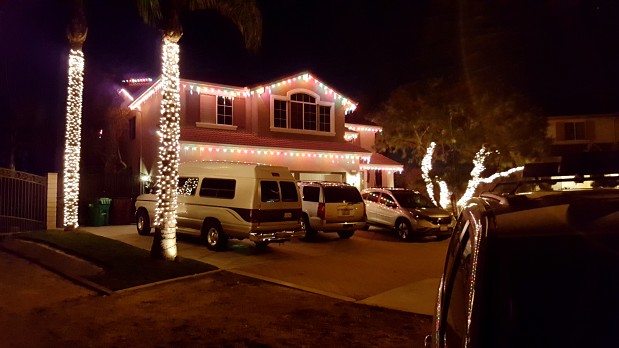 House lit up for Christmas