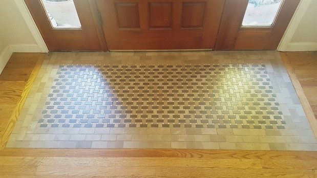 Entrance mosaic tile work