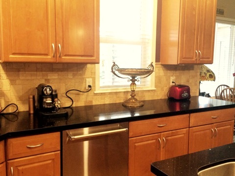 Another view of the kitchen backsplash