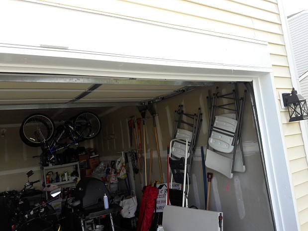 Garage door frame repair