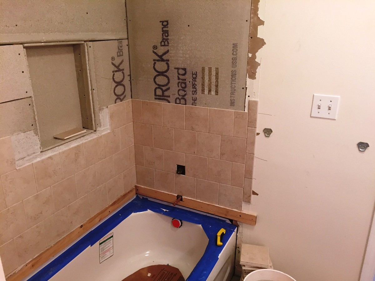 Bath remodel in progress